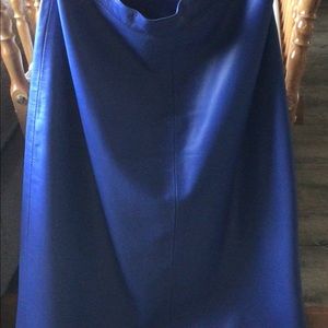 Royal Blue soft leather skirt